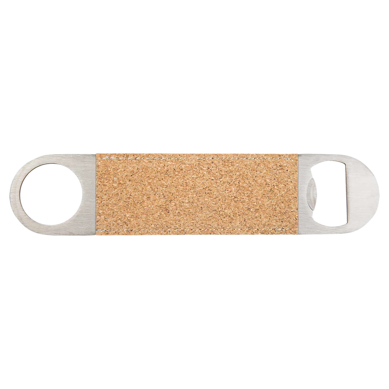 Cork bottle opener with stainless steel and cork accent
