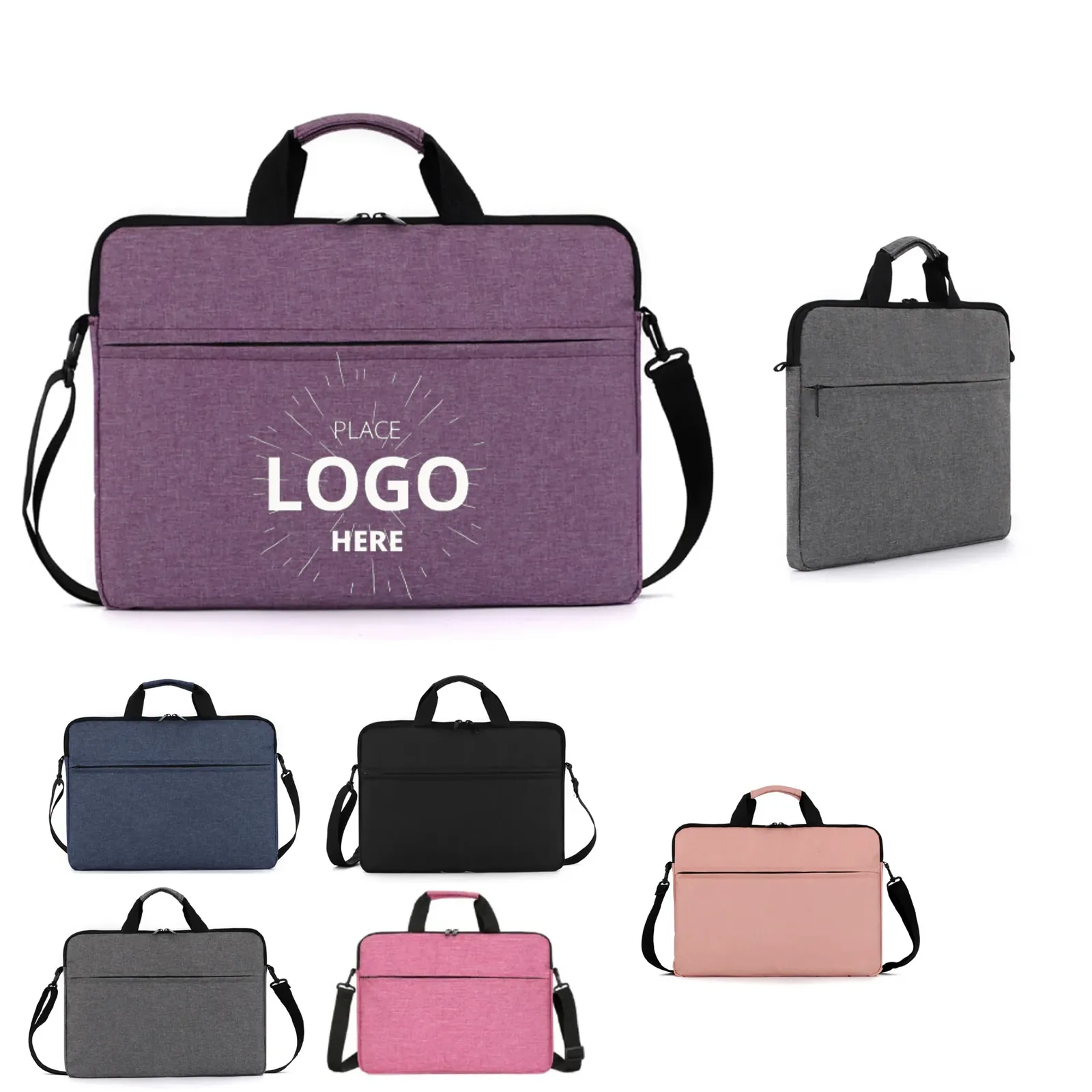Stylish black Oxford cloth backpack with custom logo