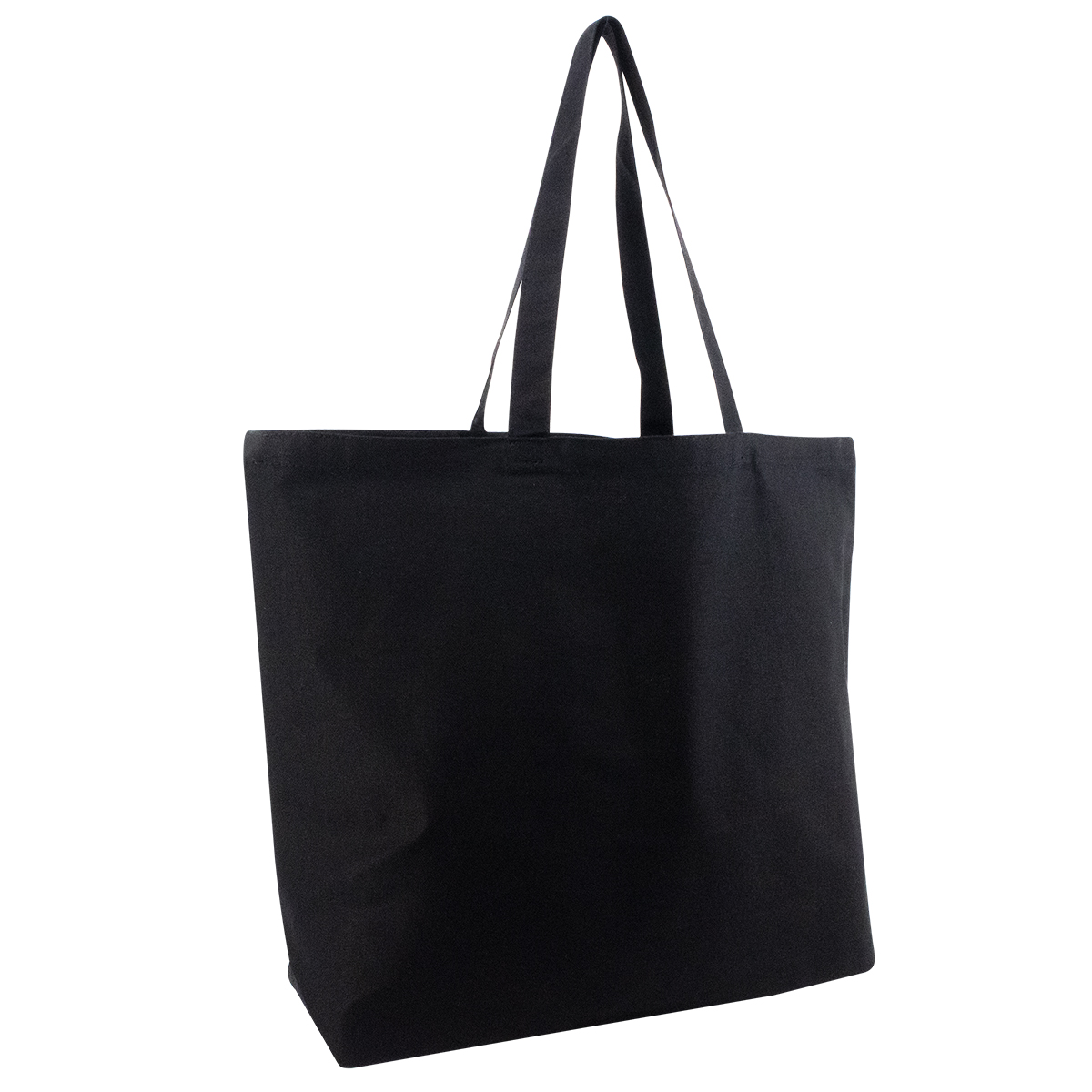 Large cotton canvas tote with 22" handles and clean design