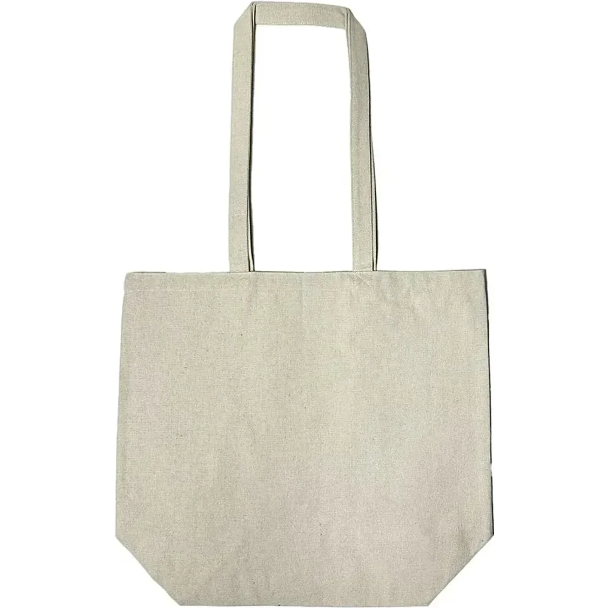 Eco-friendly recycled canvas tote with long handles