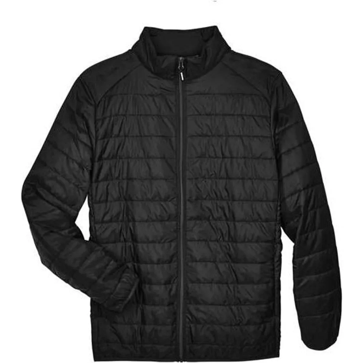 Close-up of the zipper and lower pocket on the jacket