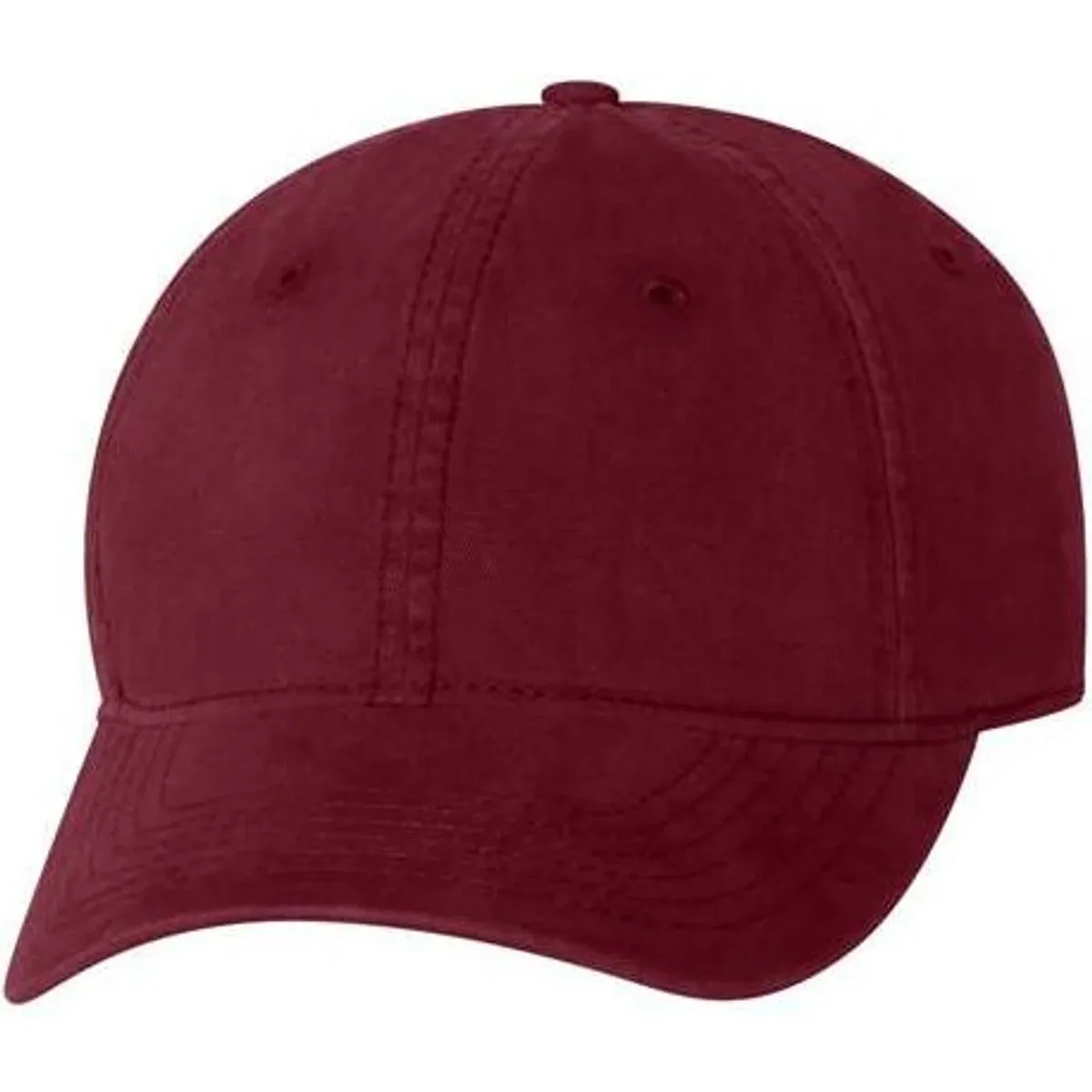 Model wearing the unstructured cap outdoors